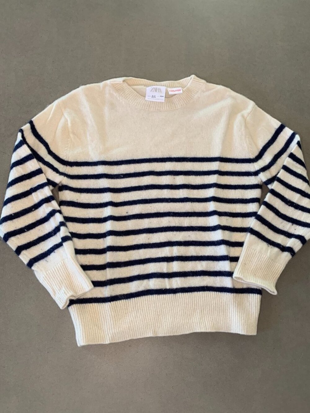 Zara Kids 100% Cashmere Striped Sweater 3–4 Years